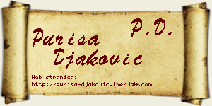 Puriša Đaković vizit kartica